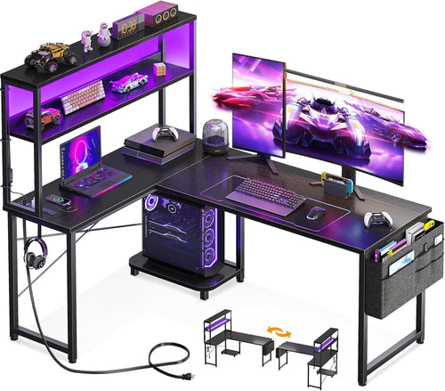 Gaming Desk with LED Light