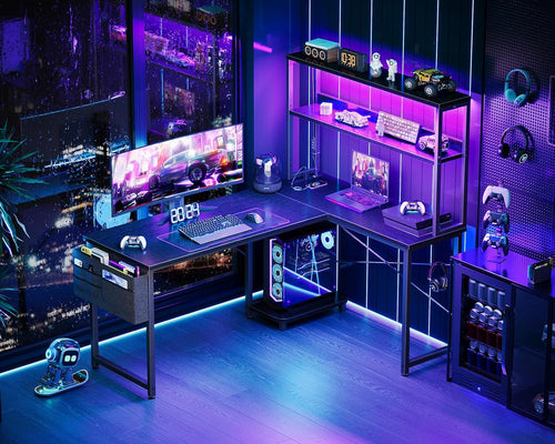 Gaming Desk with LED Light-thumbmail-2