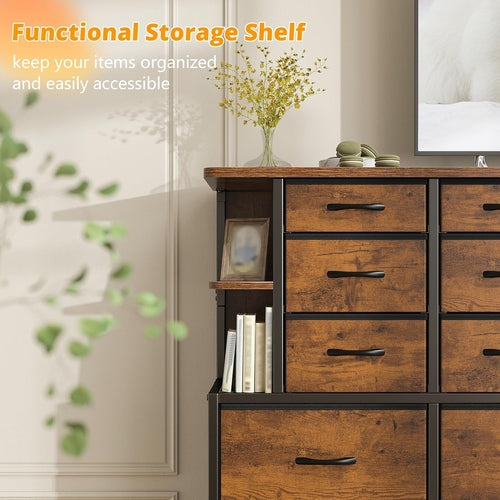 Dresser for Bedroom with LED Lights, 12 Drawers Bedroom Dresser-thumbmail-4