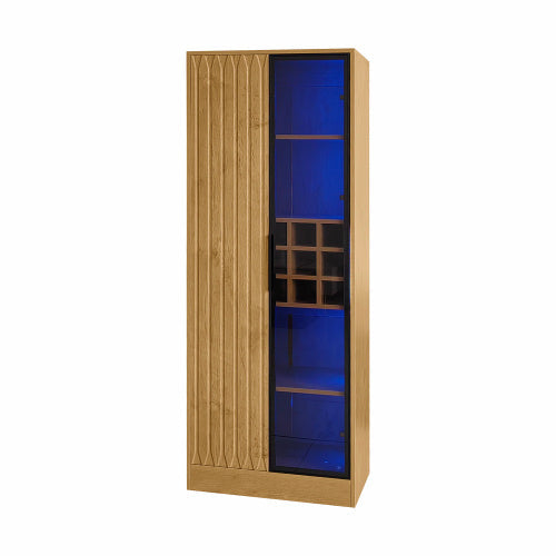 Bathroom Cabinet with Glass Doors, LED Lighting &-thumbmail-3
