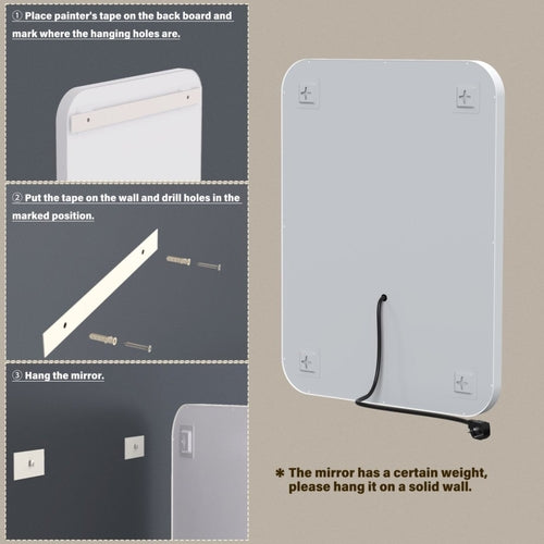 Smart LED Bathroom Mirror with Anti-Fog & Touch Control-thumbmail-2